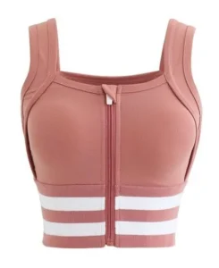 Mahroon and white custom sports bra