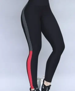 Black and red custom made leggings