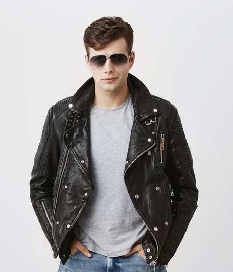 men wearing custom logo black jacket