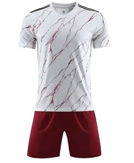 white and red custom made soccer uniform